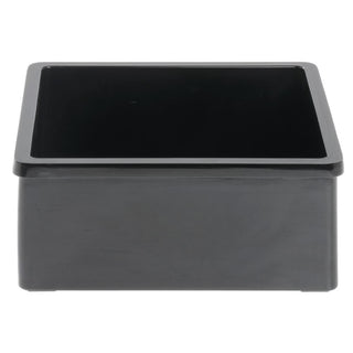 Serving Bowl Rectangular Black Plastic Melamine - 7"L x 6 3/8"W x 3"H by HUBERT – 7.0 liters, Melamine, Black, Model M2365-BLACK