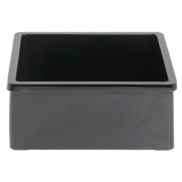 Serving Bowl Rectangular Black Plastic Melamine - 7"L x 6 3/8"W x 3"H by HUBERT – 7.0 liters, Melamine, Black, Model M2365-BLACK