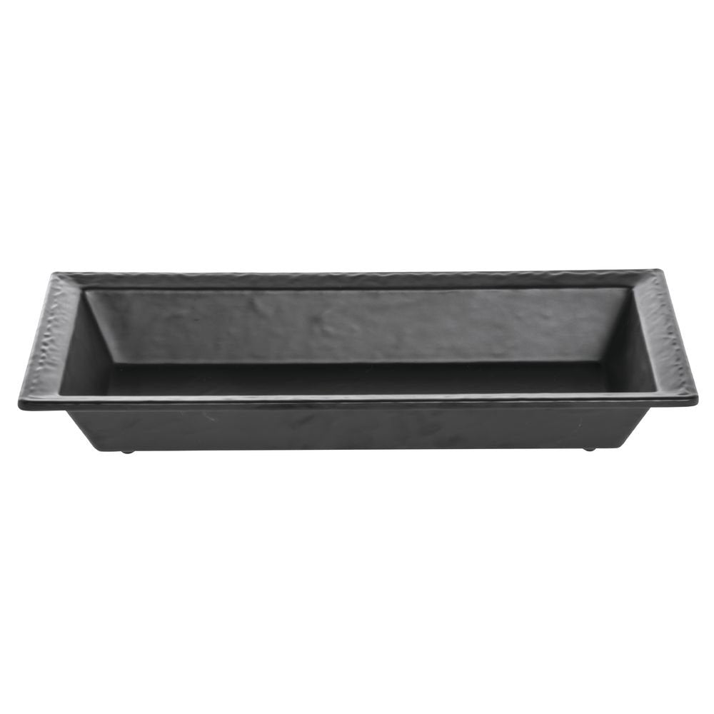 Serving Bowl Melamine Slate Black - 15"L x 8"W x 2"H by HUBERT – Melamine, Black, Model H0188-BLACK