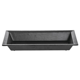 Serving Bowl Melamine Slate Black - 15"L x 8"W x 2"H by HUBERT – Melamine, Black, Model H0188-BLACK