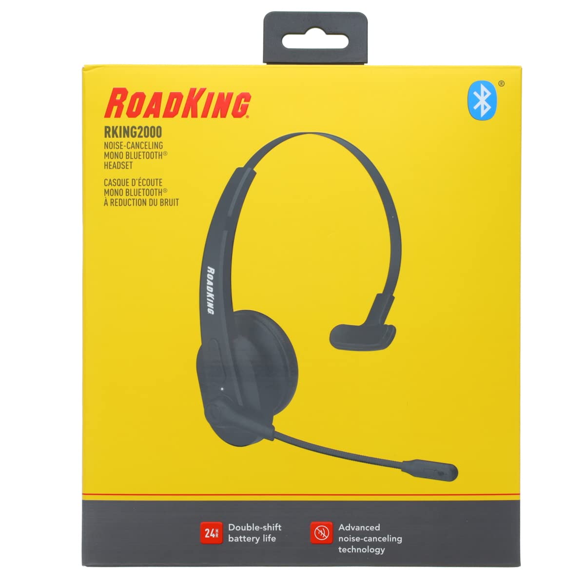 Truck Driver Bluetooth Headset by RoadKing – Universal, Plastic, Black, Model RKING2000