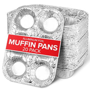 Stock Your Home 20 / Standard Size / Silver Muffin & Cupcake Pans