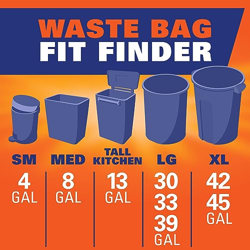 Hefty 36 Count (Pack of 1) / Clear / 30.0 gallons Trash Bags