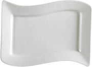 CAC China Soho Pattern 15 1/2 x 10 1/2 Inch White Rectangular Platters 12 Ct