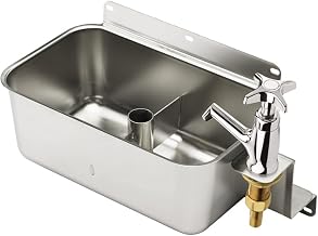Krowne 16-153L Royal Series Low Lead Front Mount Dipperwell with Faucet | Commercial Kitchen Bar Sink Accessory Kit for Restaurant Cafe Catering Service | 10"W x 6"D x 3-5/16"H, Stainless Steel, NSF