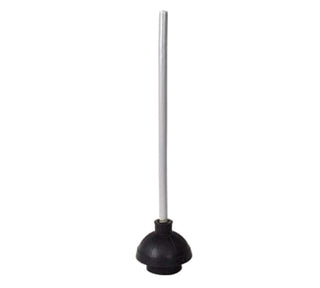 19" Toilet Plunger by Winco – Medium, Rubber, Gray, Black, Model TP-300
