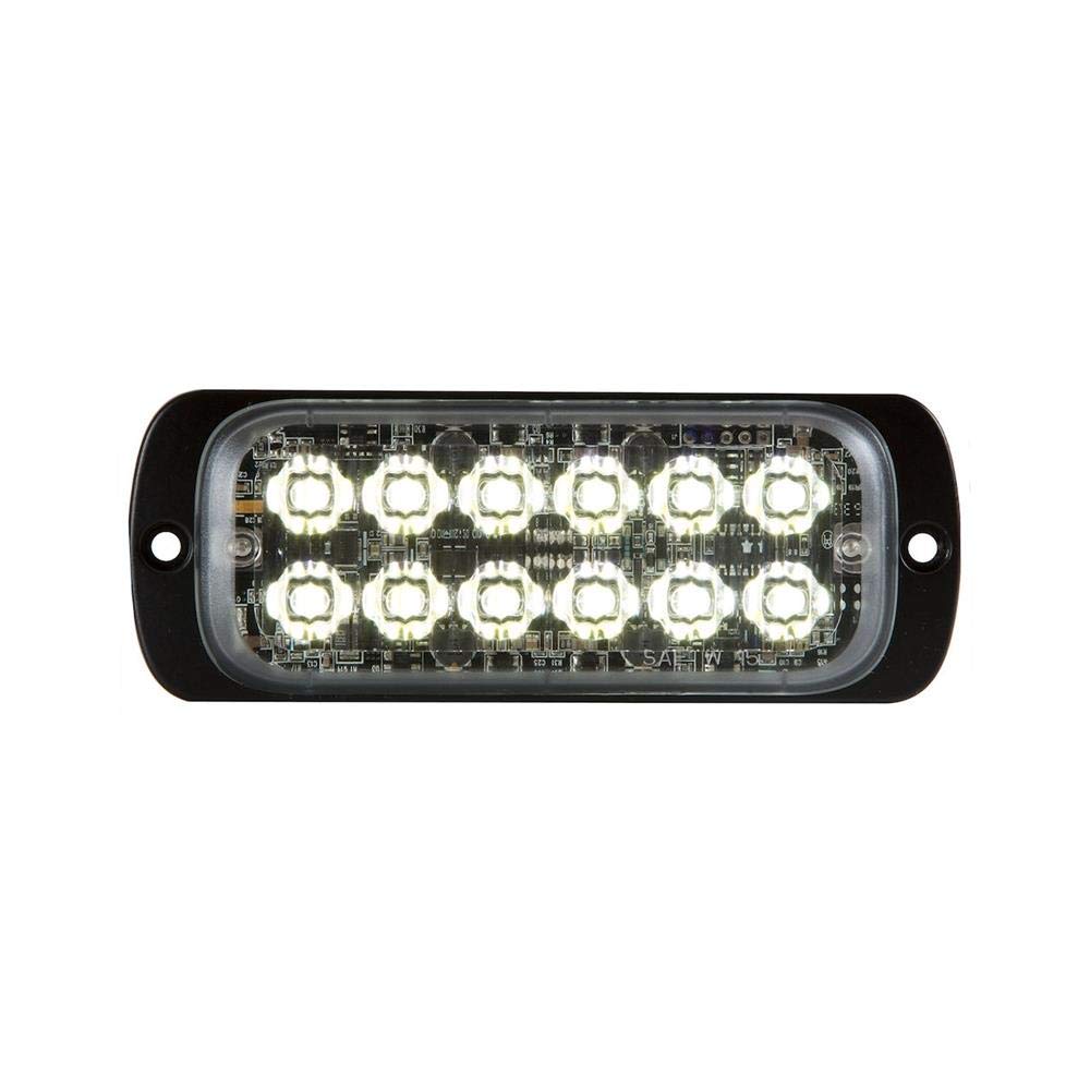 Buyers Products Thin Dual Row 4.5 Inch Clear LED Strobe Light by Buyers Products Company – .26 x 4.38 x 1.18, Stainless Steel, Clear, Model 8892601