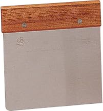 American Metalcraft 6" Stainless Steel Wood Handle Dough Scraper,Silver