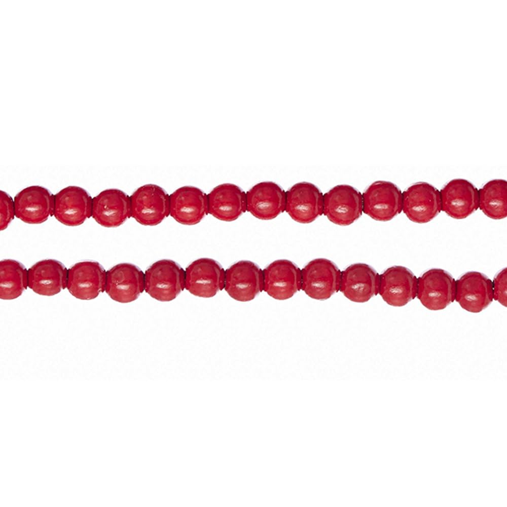 9-Foot x 14MM Wooden Red Beaded Garland by Kurt S. Adler – 9 Foot x 14MM, Wood, Red, Model TN0066/R