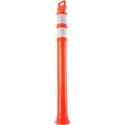 Portable Delineator Post w/ 3" Reflective Bands by Global Industrial – Polyethylene, Orange, Model RD10-R6P-ORG
