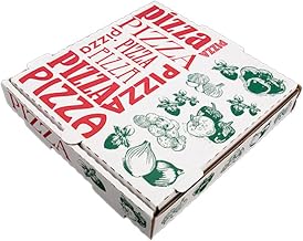 SOUTHERN CHAMPION TRAY 143148 10x10 Pizza Box, White Printed, Disposable and Recyclable (Case of 50)
