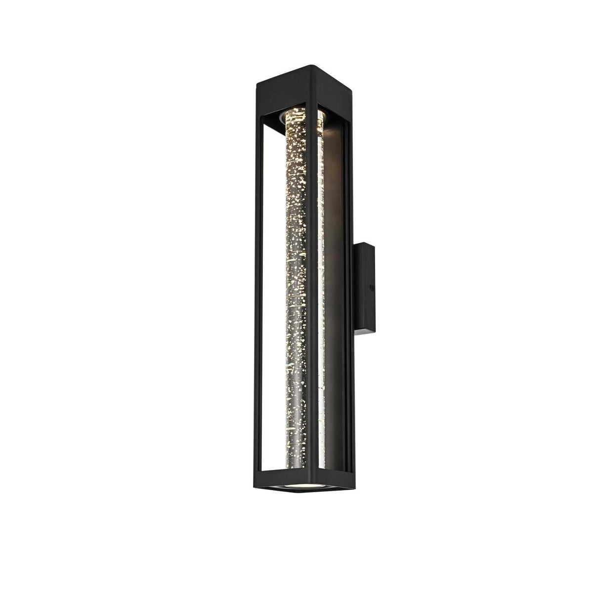 Amaris LED Outdoor Wall Sconce Black by Lighting Design – Aluminium, Iron, and Glass, Black