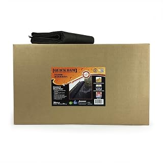 Quick Dam QD65-26 Water-Activated Flood Barriers, 26 Pack, Black
