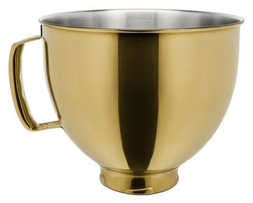 5 Quart Stand Mixer Bowl by KitchenAid – 5 Q, 5.0 quarts, Stainless Steel, Radiant Gold, Model KSM5SSBRG