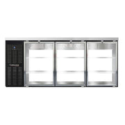 BBC79-GD-PT Three Section Glass Door Refrigerated Pass-Thru Back Bar Cooler by Continental Refrigerator – Commercial Grade