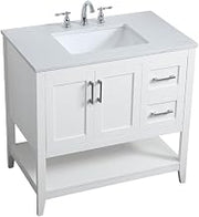36 Inch Single Bathroom Vanity in White, 714645