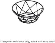G.E.T. 4-31433 Braided Basket, Iron Powder Coated, 8" Diameter x 3"H, Round Shape, Black Color, Case of 12