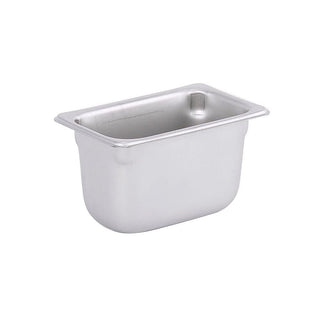 S/S 1/9 Size Pan by Vollrath – 1/9, Stainless Steel, Silver, Model 20949