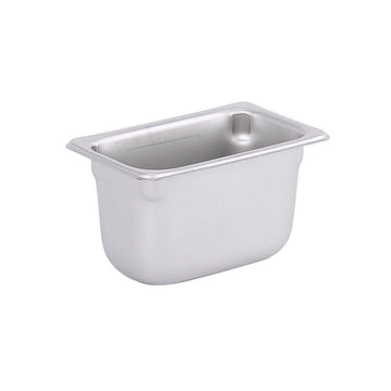 S/S 1/9 Size Pan by Vollrath – 1/9, Stainless Steel, Silver, Model 20949