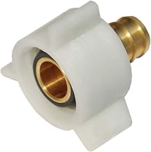 SharkBite 3/8 Inch x 1/2 Inch NPSM Crimp Swivel Adapter, Brass Plumbing Fittings, PEX Pipe, PE-RT, UC527LFA