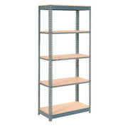 Heavy Duty Shelving 36" W x 12" D x 96" H with 5 Shelves by Global Industrial – Alloy Steel, Grey, Model 717379