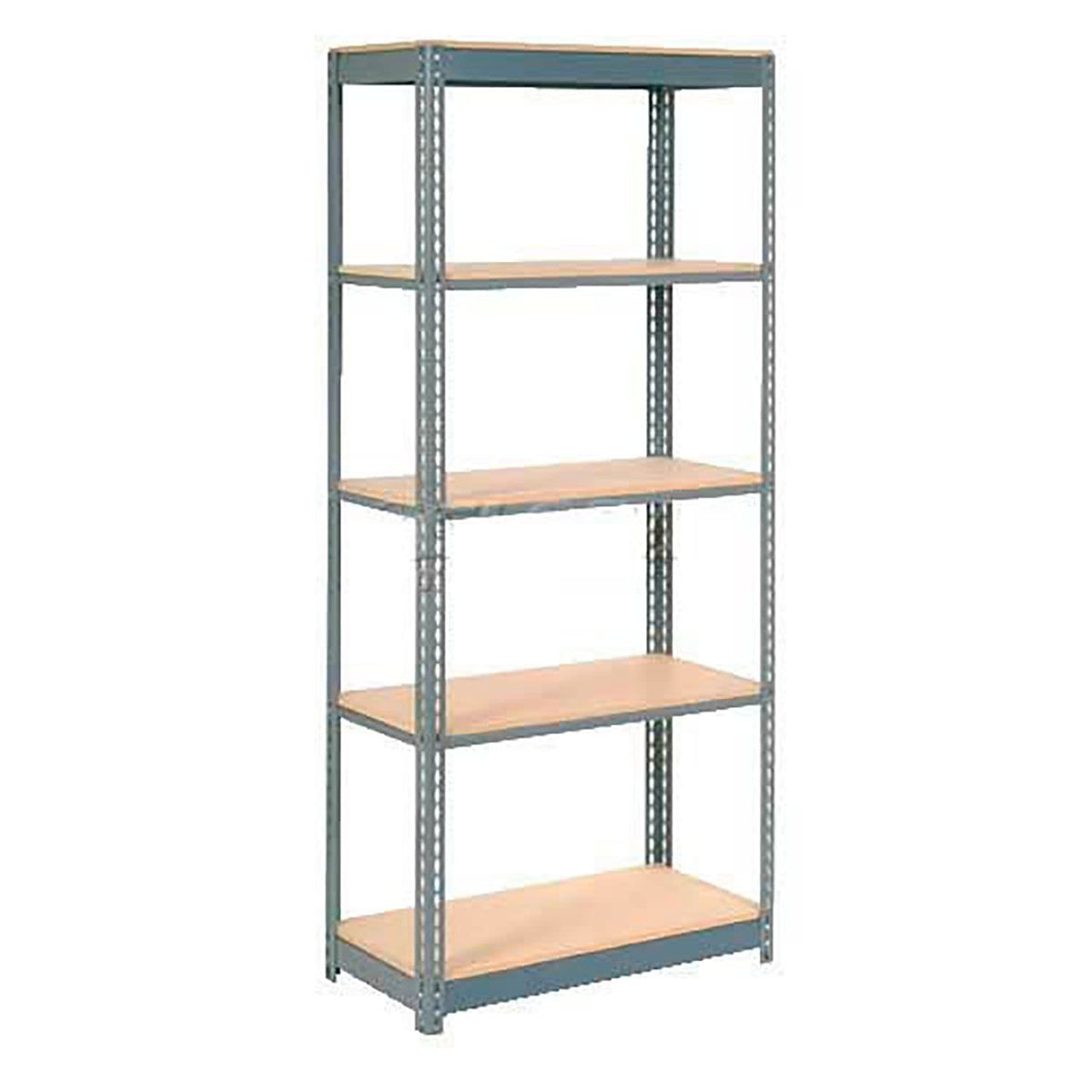 Heavy Duty Shelving 36" W x 12" D x 96" H with 5 Shelves by Global Industrial – Alloy Steel, Grey, Model 717379