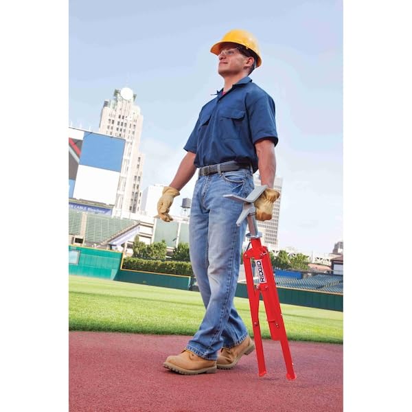 Model VJ-99 V Head High Pipe Stand by RIDGID – 23.5"L x 31"W x 23.5"H, Alloy Steel, red, Model 56662