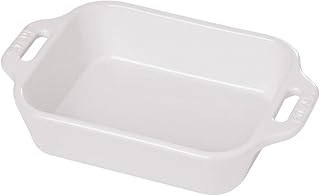 STAUB Rectangular Dish, White, 10.5 x 7.5 - White