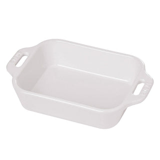 Rectangular Dish by STAUB – 10.5 x 7.5 inches, Cast Iron, White, Model FBA_40511-146