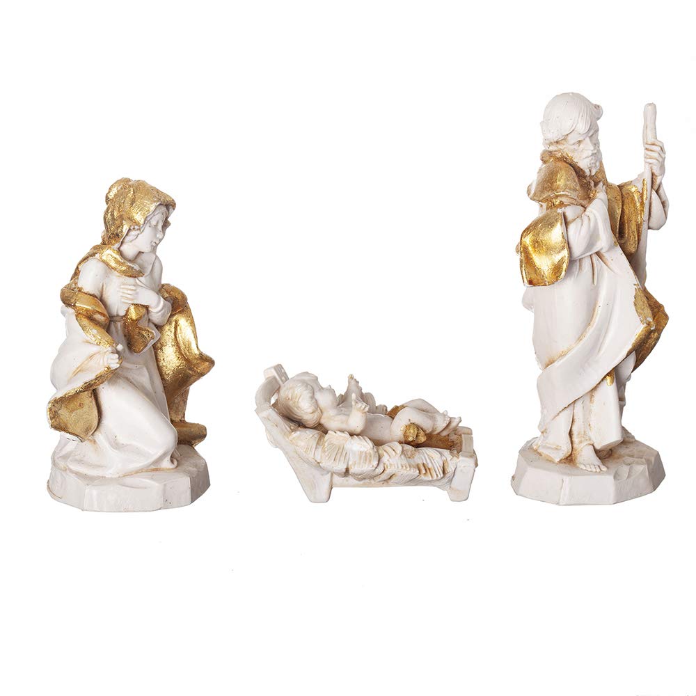 Holy Family Set - 12" Scale by Fontanini – 12", manufactured wood, Golden, Pack of 3, Model 54120