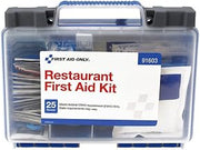 25 Person Restaurant First Aid Kit, Plastic Case