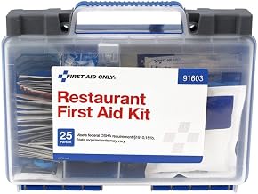 25 Person Restaurant First Aid Kit, Plastic Case