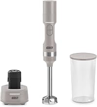 Dash Cordless Immersion Blender, Stainless Steel Blades, French Grey