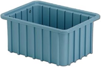 LewisBins Divider Box, 10-13/16" x 8-5/16" x 5", Light Blue, Lot of 8