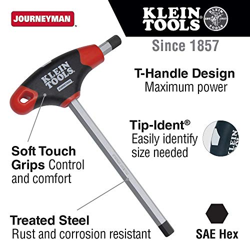 KLEIN TOOLS 4-Inch Length / Red, Black / 3/8-Inch Hex Hex Keys