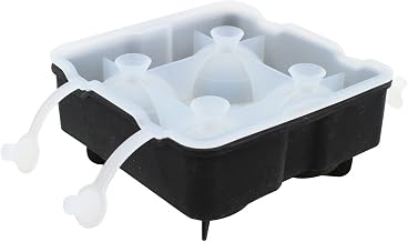 TableCraft BSRT2 4-Section Black Silicone Ice Sphere Tray
