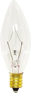 Satco S3346 120V Candelabra Base 25-Watt B8 Light Bulb, Clear, 1 x 1 x 3 Inch