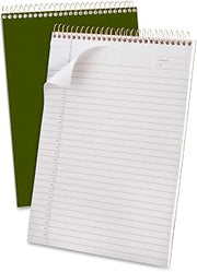 Ampad Gold Fibre Classic, Wirebound Planner Pad, Size 8-1/2 x 11-3/4, Red Cover, Legal Ruling , 70 Sheets per Pad (20-811),White