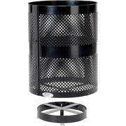 Global Industrial Black / Industrial / 36.0 gallons Outdoor Trash Cans
