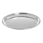 Serving Tray Round Silver Stainless Steel - 10" Dia by HUBERT – 10", Stainless Steel, Silver
