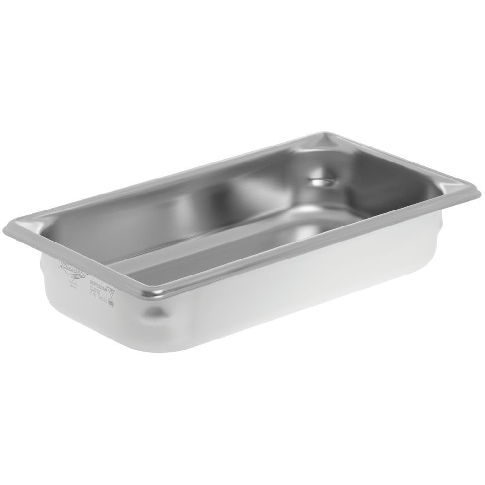 Vollrath SuperPanV S/S 1/3 Size x 2.5"D Steam Table Pan by Super Pan V – 1/3 Size, 2.6 quarts, Stainless Steel, Silver, Model 30322