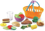 Learning Resources New Sprouts Dinner Food Basket - 18 Pieces, Ages 18+ Months, Pretend Play Food for Toddlers, Preschool Kitchen for Kids