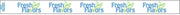 HUBERT White Merchandising Band-It Label Imprinted "Fresh Flavors" -13 3/4"L x 1"H, 500 Per Roll