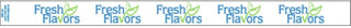 HUBERT White Merchandising Band-It Label Imprinted "Fresh Flavors" -13 3/4"L x 1"H, 500 Per Roll