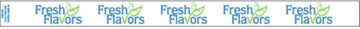 HUBERT White Merchandising Band-It Label Imprinted "Fresh Flavors" -13 3/4"L x 1"H, 500 Per Roll