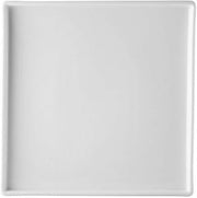 CAC China PLC-21 Palace Square Porcelain Plate (Box of 12), 12-1/2" x 12-1/2" x 1", New Bone White