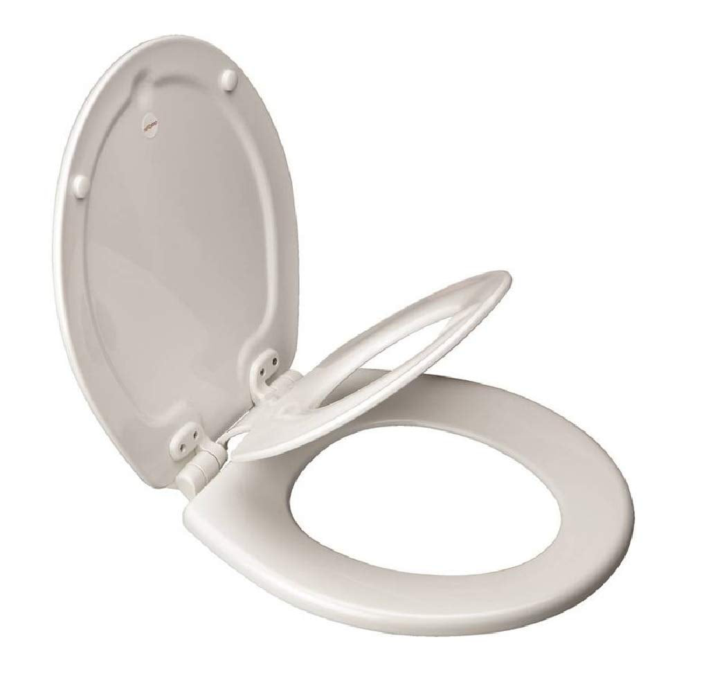 Round Toilet Seat by Bemis – One Size, Wood, White, Model 88SLOW-000