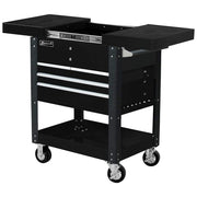 Homak Black / 4-Drawer Slide-Top Service Cart / Modern Tool Chests & Cabinets