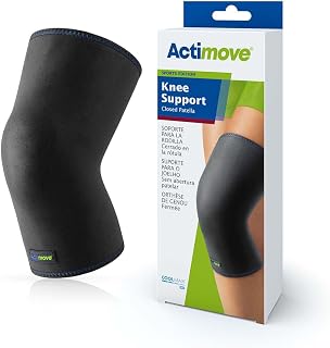 Actimove Sports Edition Knee Brace, Closed Patella | Compression Sleeve for ACL MCL Injury Recovery Support, Black, X-Large
