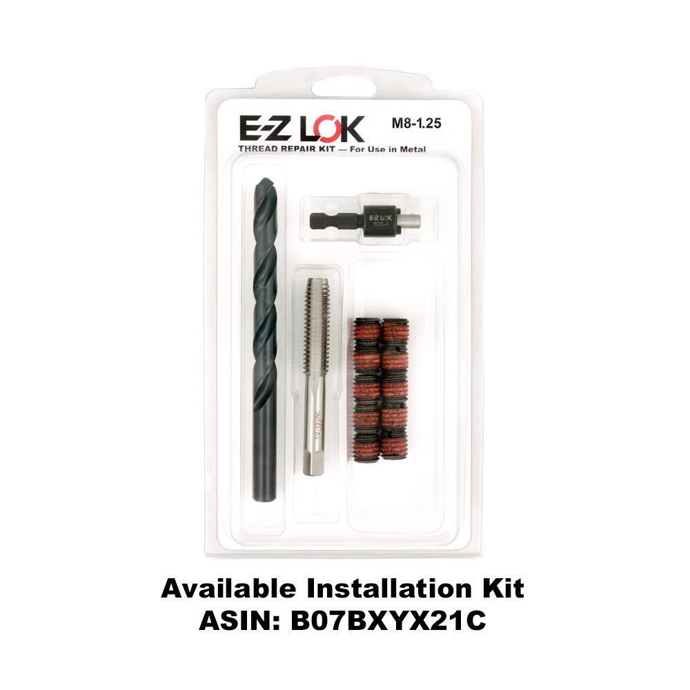 Thread Insert by E-Z LOK – 10.4mm, Alloy Steel, Red, Pack of 5, Model 450-8